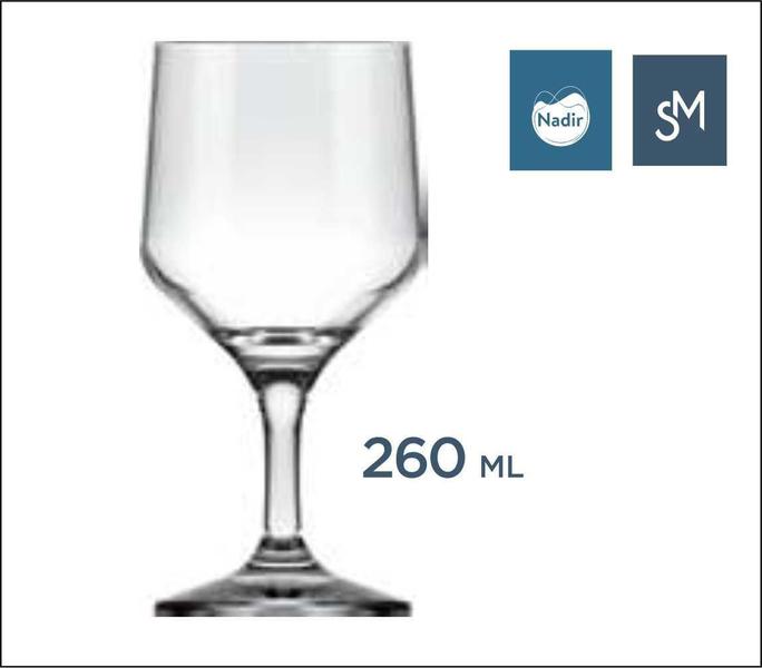 Imagem de Taça Vinho Tinto Branco De Vidro Pequena Buffet 260Ml 02Uni