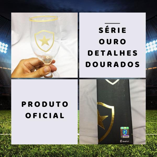 Imagem de Taça Windsor 330m Vidro Time Botafogo Edição Série Ouro Selo