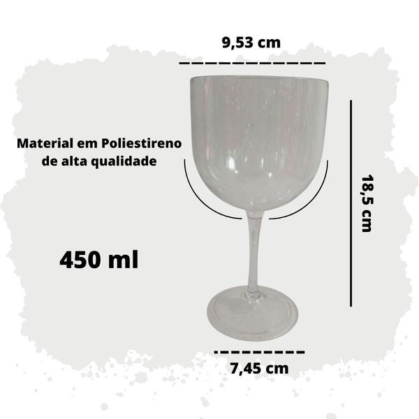 Imagem de Taças de gin 450ml de plastico kit 10 peças drink