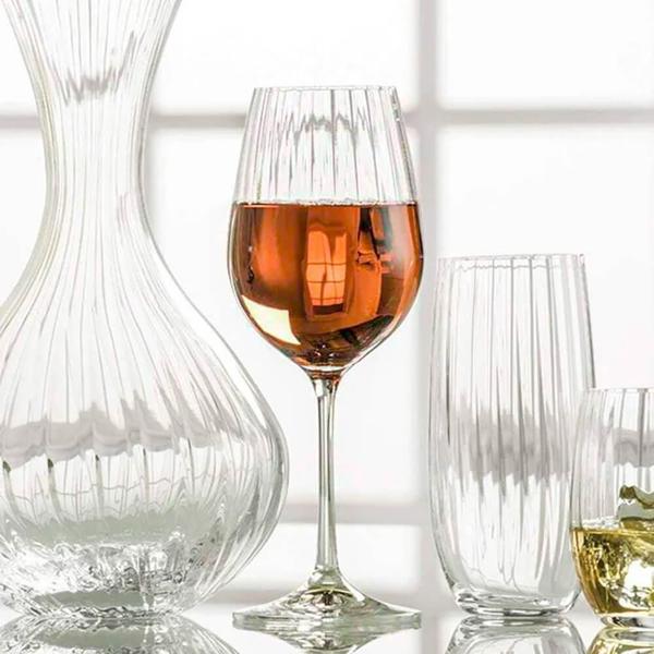 Imagem de Taças Vinho E Água Cristal 550Ml Titânio Dream 6 Peças Haus