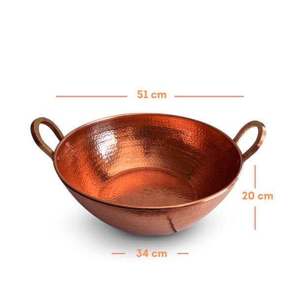 Imagem de Tacho de cobre 28 Litros com alças de Bronze