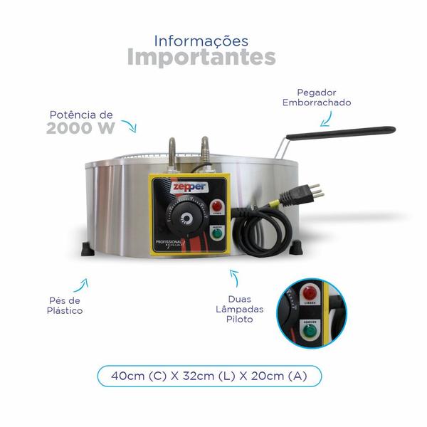 Imagem de Tacho De Fritura Elétrico 3 Litros Com Termostato ZP03E