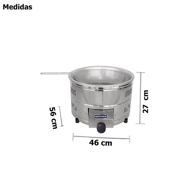 Imagem de Tacho de Fritura Industrial a Gás 6 Litros Metvisa - TFG6