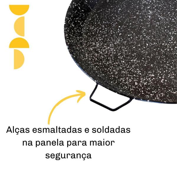 Imagem de Tacho Esmaltado Paellera Paella Grande 80 Cm Diâmetro