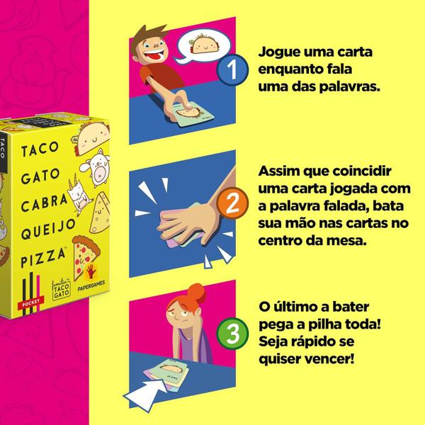 Imagem de Taco Gato Cabra Queijo Pizza Jogo de Cartas PaperGames J037 - Paper Games