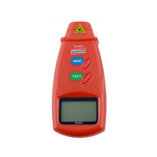 Imagem de Tacômetro Digital Óptico Mira Laser Faixa 2,5 A 99999 Rpm Velocidade Td-812 Portátil Instrutherm Com Estojo