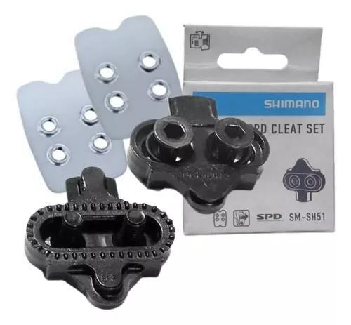 Imagem de Tacos Pedal Shimano Sh51 Com Porcas Da Sapatilha Original