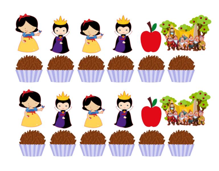 tag de doce branca de neve 100 unid - marilinda Imagem de tag de doce branca de neve 100 unid