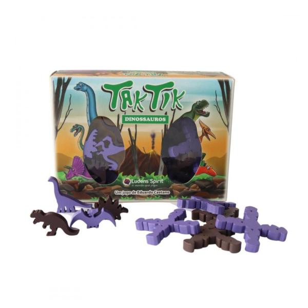 Imagem de Tak Tik Dinossauros - Marrom e Roxo - Jogo - Ludens Spirit