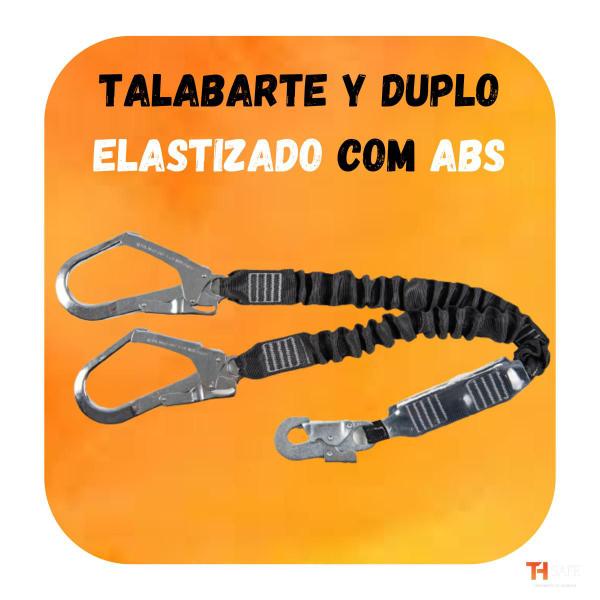 Imagem de Talabarte Y Duplo Fita Tubular Elastica Com Abs Absorvedor Segurança Trabalho em Altura Epi