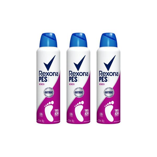 Imagem de Talco Para Pés Rexona Aero 153ml Women - Kit C/ 3un