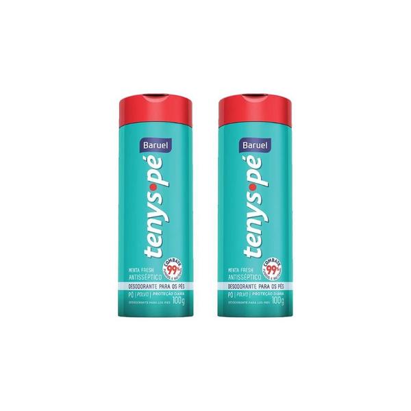 Imagem de Talco Pes Tenys Pe Baruel Po 100G Menta Fresh-Kit C/2Un