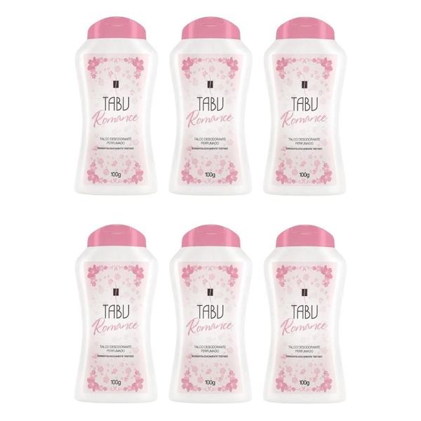 Imagem de Talco Tabu 100G Romance - Kit Com 6Un