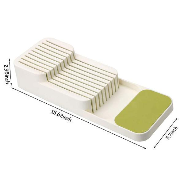 Imagem de Talheres de cozinha caixa de armazenamento bandeja de plástico utensílios organizador de gaveta faca titular caixa de ta