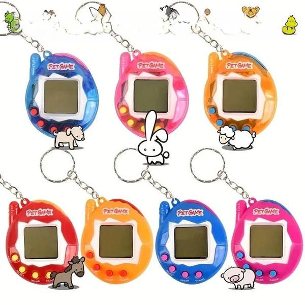 Imagem de Tamagotchi Transparente - 168 Animais Virtuais - Brinquedo Eletrônico Nostálgico