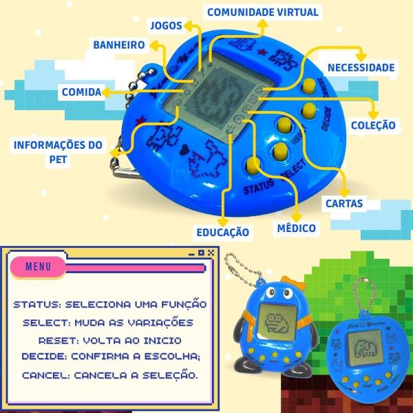 Imagem de Tamagotchi Virtual Infantil - Aprendizado e Diversão - 6x6x2cm - Pilha Inclusa