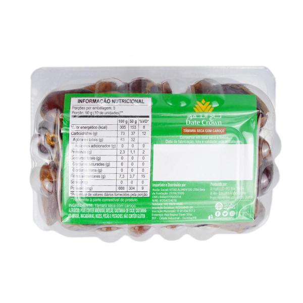 Tâmara Seca com Caroço 250g - Date Crown Imagem de Tâmara Seca com Caroço 250g - Date Crown