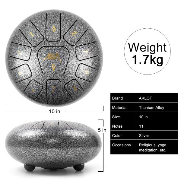 Imagem de Tambor de língua de aço AKLOT de 10 polegadas 11 Notes C Key com acessórios