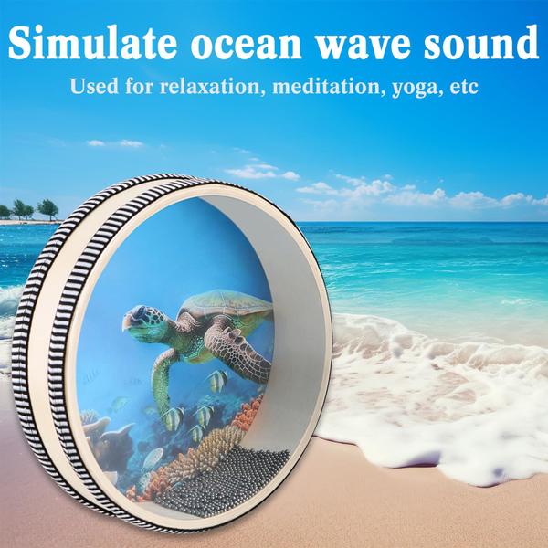 Imagem de Tambor Ocean Drum EASTROCK Wave Bead Sea Sound de 20 cm de madeira dura