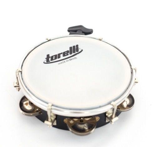 Imagem de Tamborim percussivo torelli tt410 com suporte para pedestal ta422