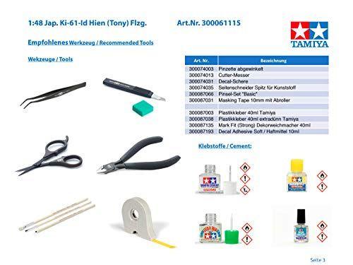 Imagem de Tamiya 61115 1/48 Kawasaki KI-61-ID Hien (Tony) Kit de Avião Modelo plástico