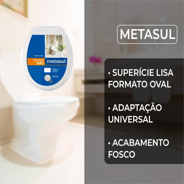 Imagem de Tampa Assento Sanitário Universal Para Vazo Oval - Soft