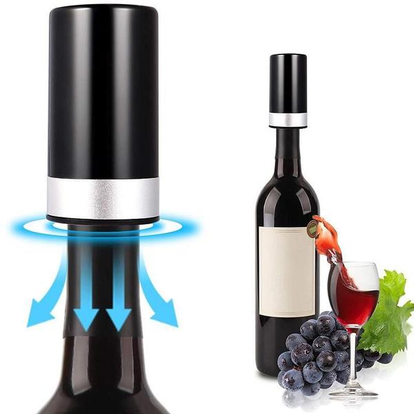 Imagem de Tampa Automática Vinho À Vacuo Preto 8X4 Cm Fracalanza