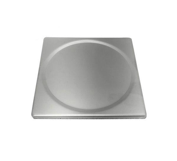 Imagem de Tampa cega 15x15 inox para fechamento de caixa sifonada 15cm banheiro cozinha quintal