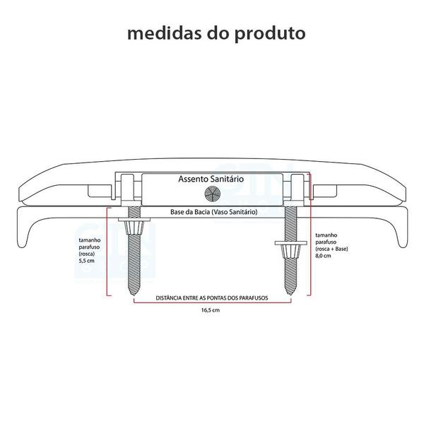 Imagem de Tampa de Assento Vaso Sanitário Perfecto Multi Metasul