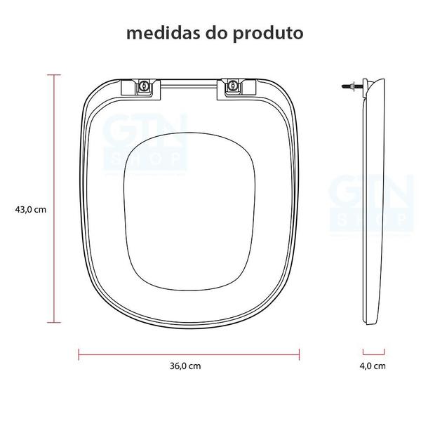 Imagem de Tampa de Assento Vaso Sanitário Perfecto Multi Metasul