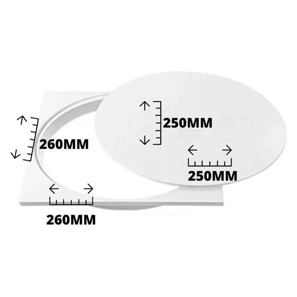 Imagem de Tampa De Caixa Gordura E Inspeção Branco Quadrada 250mm