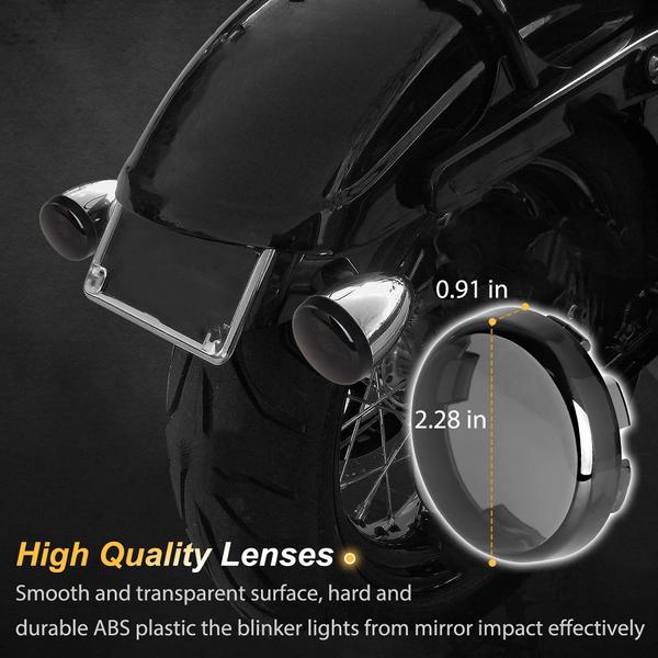 Imagem de Tampa de lente Turn Signal Light NTHREEAUTO Smoke para Harley