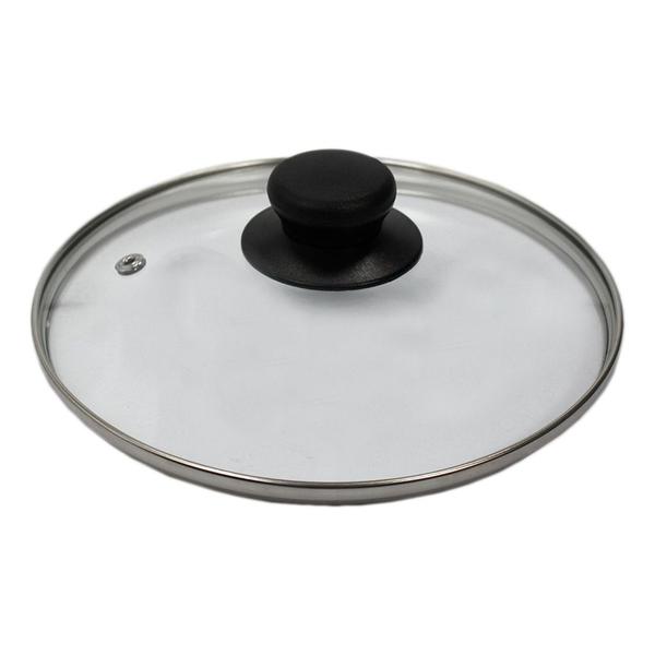 Tampa De Panela 32cm Em Vidro Com Puxador Preto Para Caçarolas Grandes - Idea Imagem de Tampa De Panela 32cm Em Vidro Com Puxador Preto Para Caçarolas Grandes