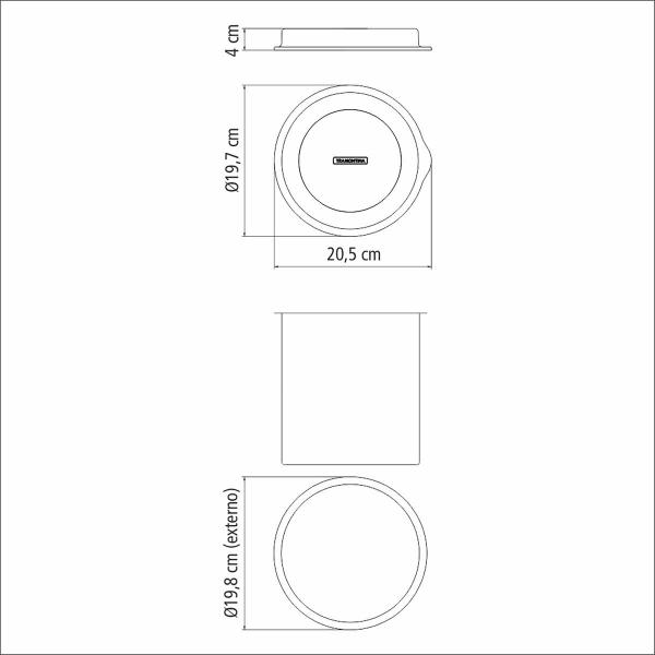 Imagem de Tampa de Plastico Tramontina Cucina Vermelha 18 cm