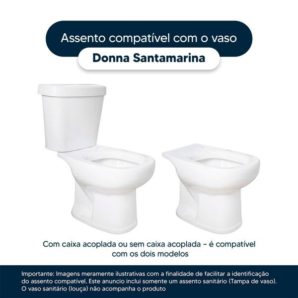 Imagem de Tampa de Privada em MDF Donna Cinza Claro para bacia Santamarina