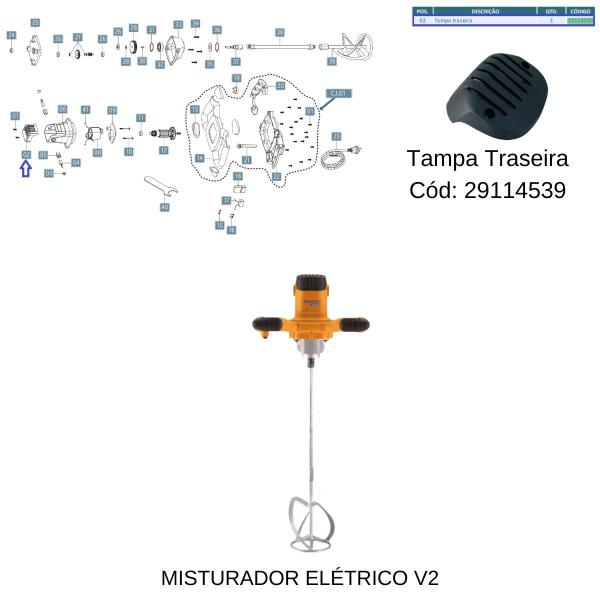 Imagem de Tampa de Proteção P/Misturador Argamassa Elétrico modelo: V2