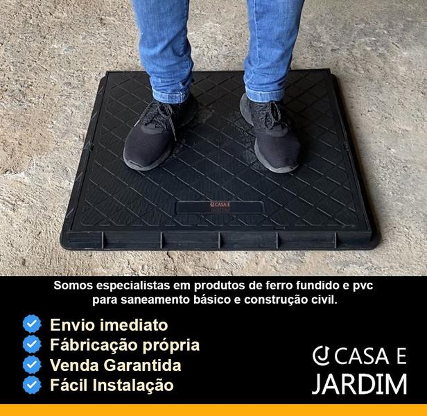 Imagem de Tampa de PVC 60x60 Articulada Esgoto Elétrica Caixa Passagem