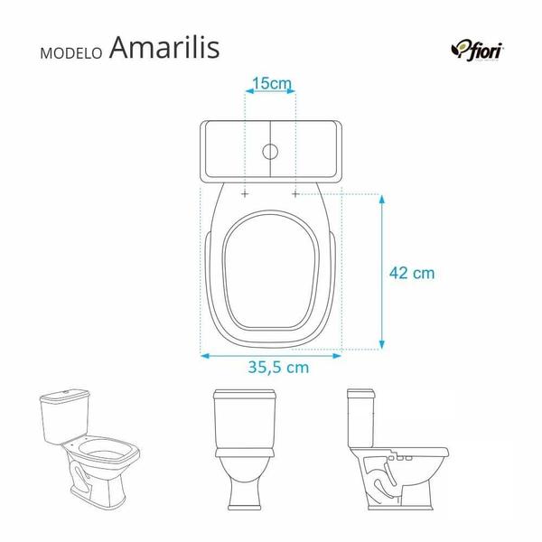 Imagem de Tampa de Vaso Almofadada Amarilis Branco para bacia Fiori