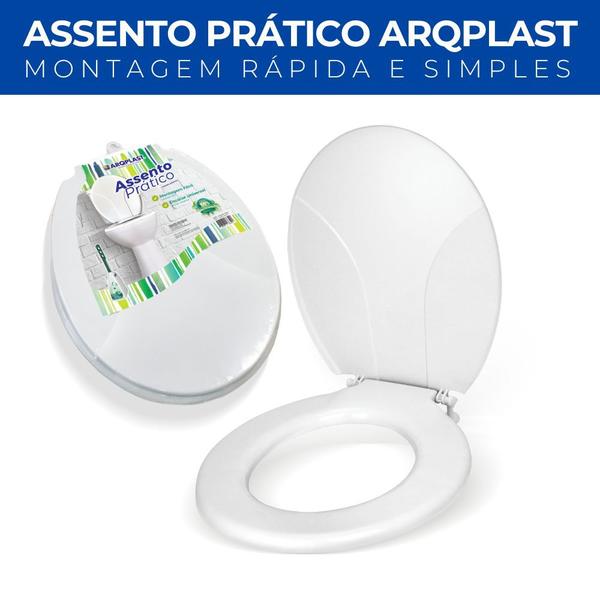 Imagem de Tampa de Vaso Assento Sanitário Universal Prático Branco