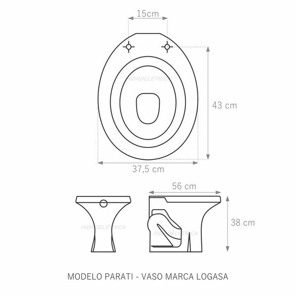 Tampa de Vaso Parati Branco para Marca Logasa em Madeira Laqueada - SICMOL Imagem de Tampa de Vaso Parati Branco para Marca Logasa em Madeira Laqueada