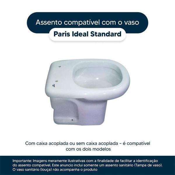 Imagem de Tampa de Vaso Paris Preto para Louça Ideal Standard