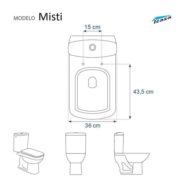 Imagem de Tampa de Vaso Poliester Misti Bege Claro para vaso Icasa