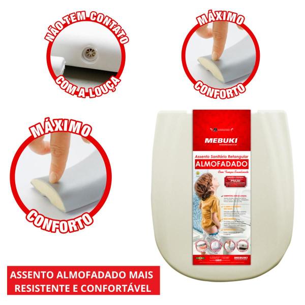 Imagem de Tampa de Vaso Sanitário Almofadado Retangular Sabatini Icasa 1.6gpf 6.0lpf