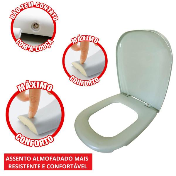 Imagem de Tampa de Vaso Sanitário Almofadado Retangular Square Roca 1.6gpf 6.0lpf