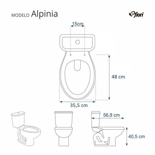 Imagem de Tampa de Vaso Sanitário Alpinia Cinza Claro para bacia Fiori