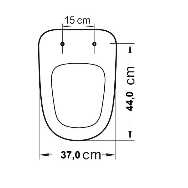 Imagem de Tampa de vaso sanitario ideal standard paris almofadado cinza