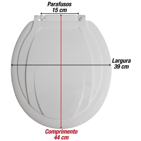 Imagem de Tampa De Vaso Sanitário Mebuki Universal Oval Areia