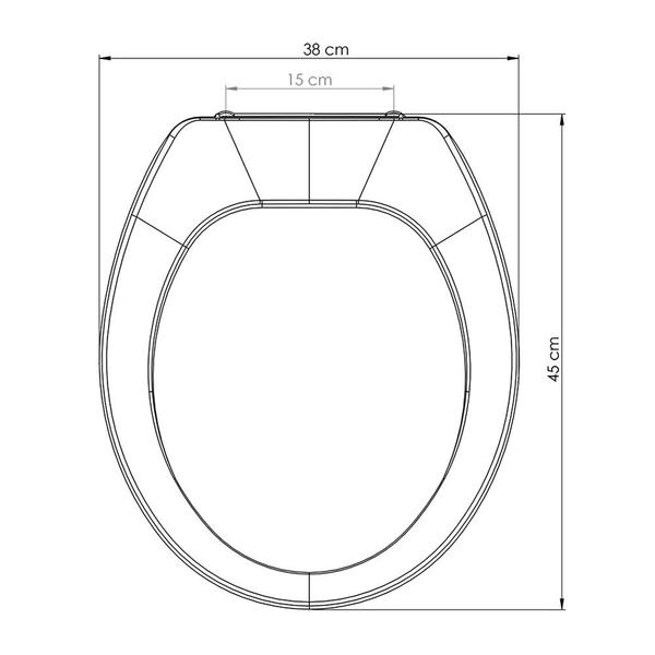 Imagem de Tampa de vaso sanitário oval assento universal premium