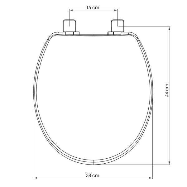 Imagem de Tampa de vaso sanitário oval universal solution Soft Close