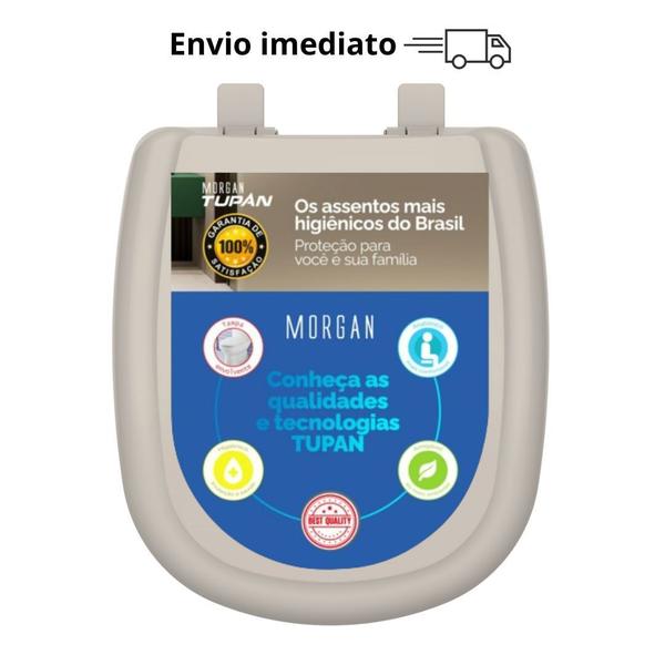 Tampa De Vaso Sanitário Sabatini Icasa Polopropileno Bege - Tupan Imagem de Tampa De Vaso Sanitário Sabatini Icasa Polopropileno Bege